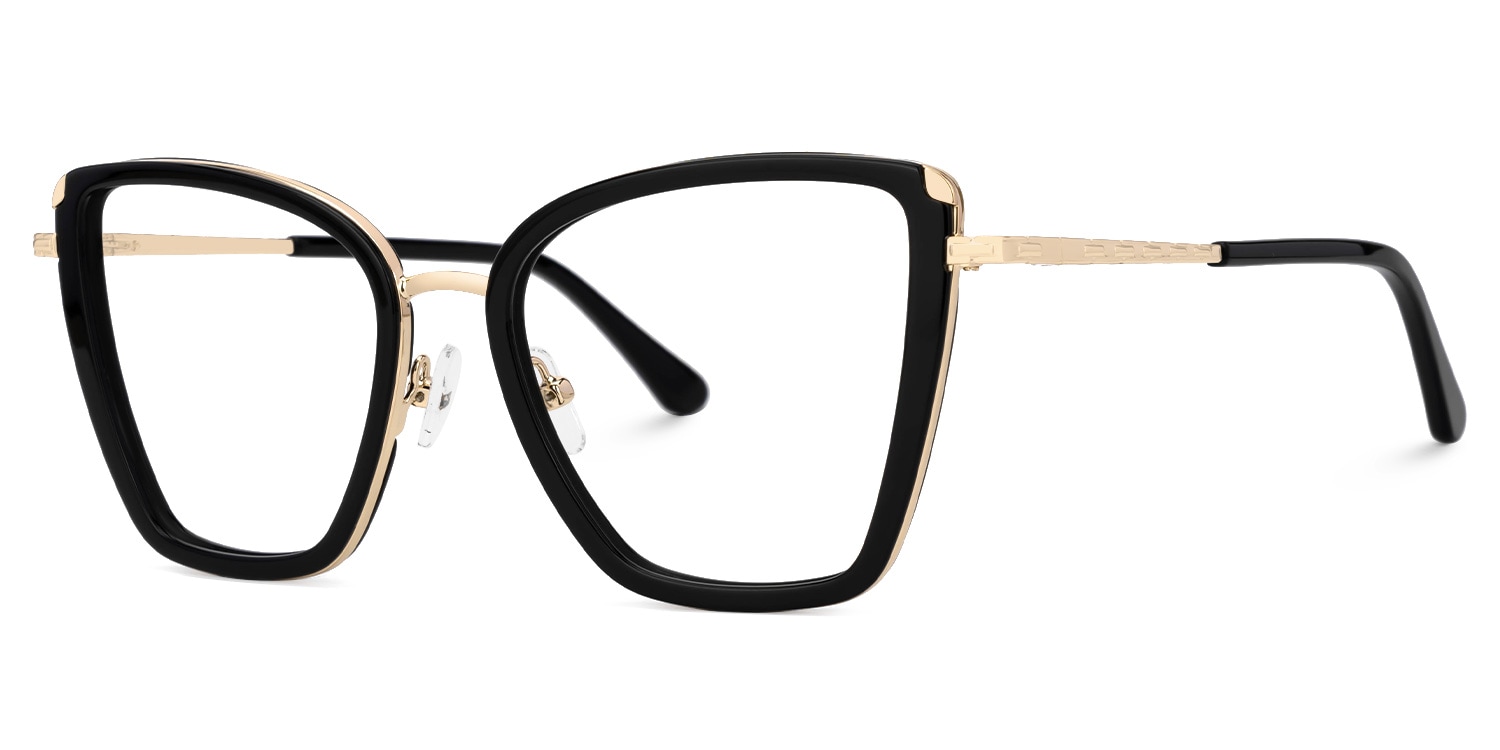 Kesego Square Mixed Material Frame Glasses -Zeelool1