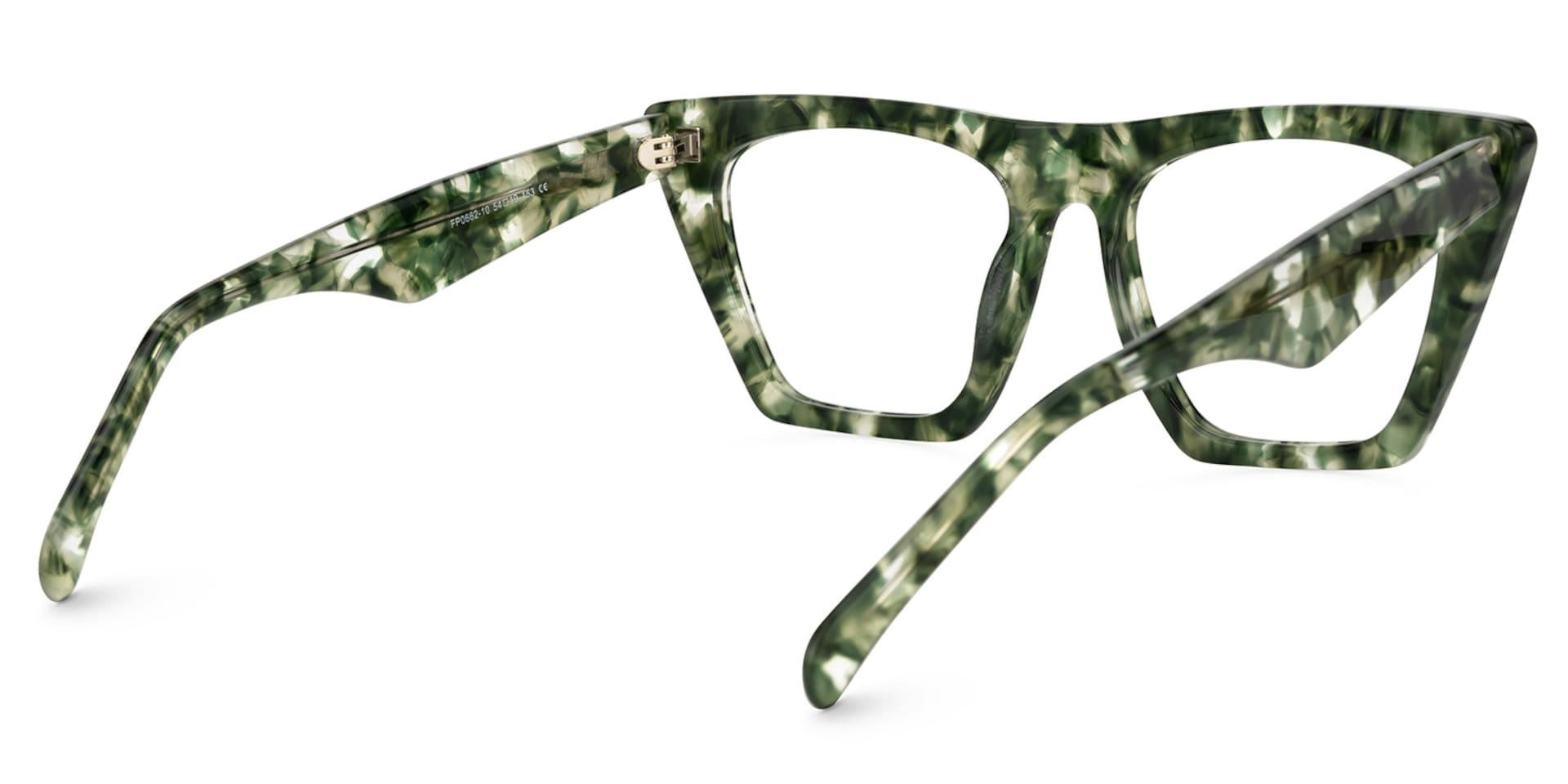Cecile Cat Eye Green-Floral Glasses | Zeelool Glasses3