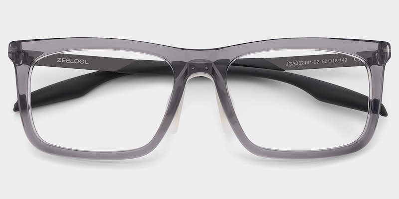 ZEELOOL Ease Rectangle Gray Glasses