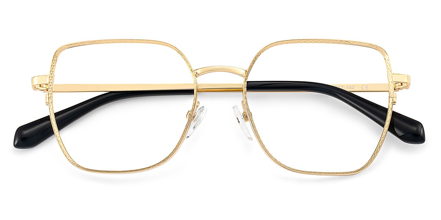 Fife Gold Full Frame Metal Prescription Glasses2