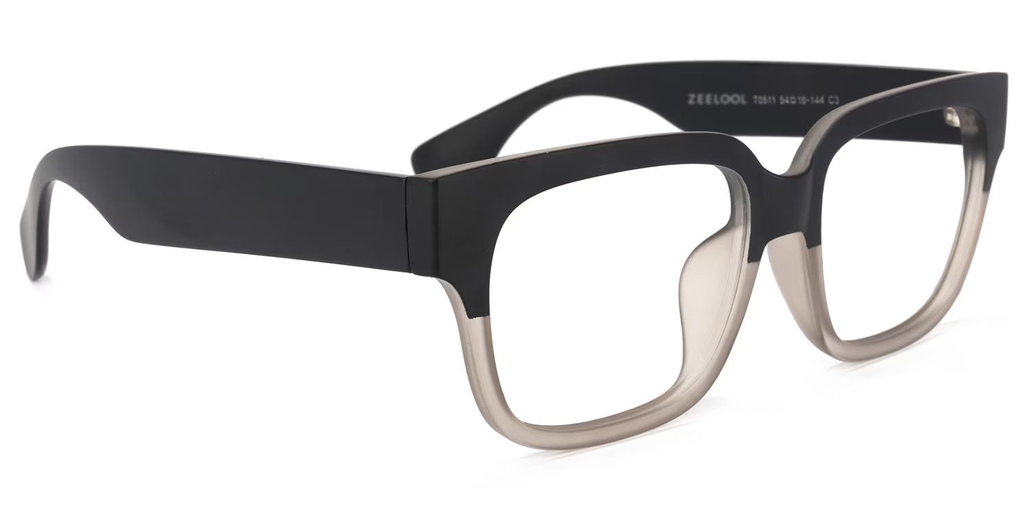 Colin Rectangle Black-Gray Eyeglasses & Glasses Frames3