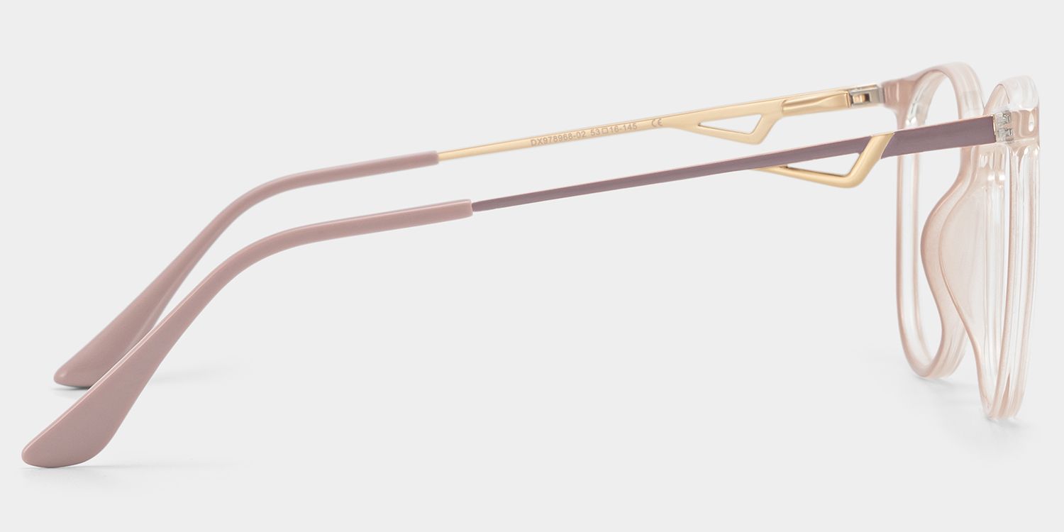 Chanty Round Pink Eyeglasses and Thin Frames4