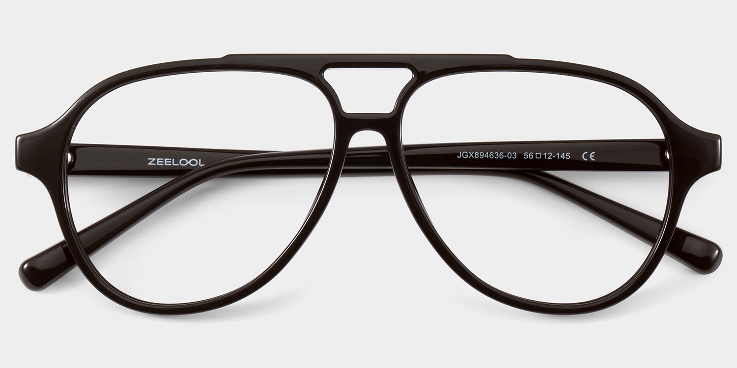 Drew Dark Brown Aviator Glasses for the Female | ZEELOOL2