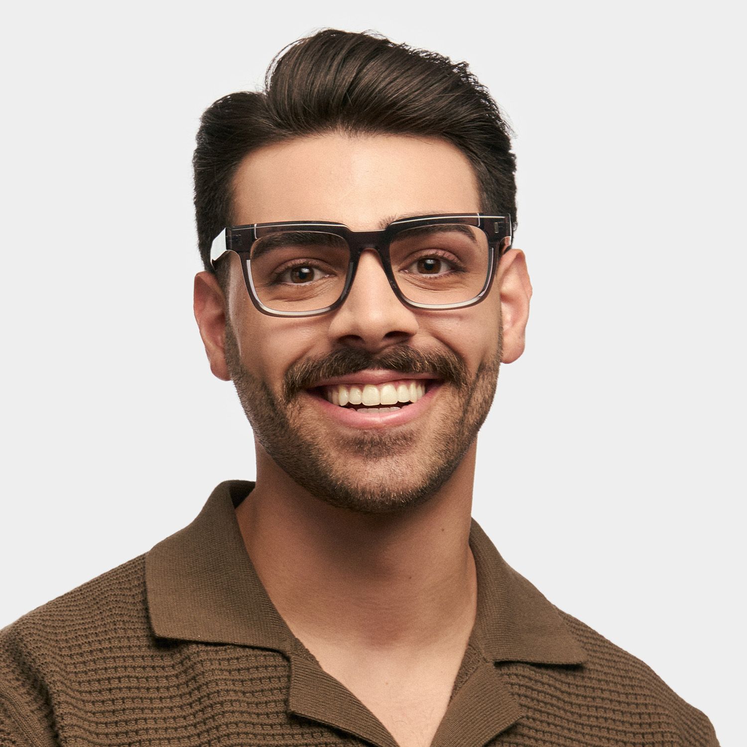 Square Katia Gray Color Frame Glasses for Men | ZEELOOL0
