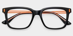 Axel Rectangle Black Glasses3
