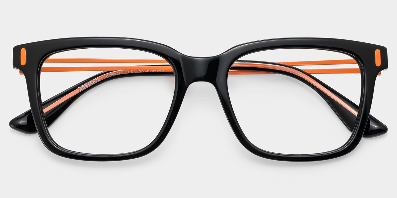Axel Rectangle Black Glasses