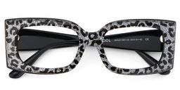 Orduno Rectangle Gray Leopard Glasses2