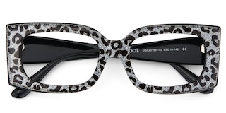 Orduno Rectangle Gray Leopard Glasses2