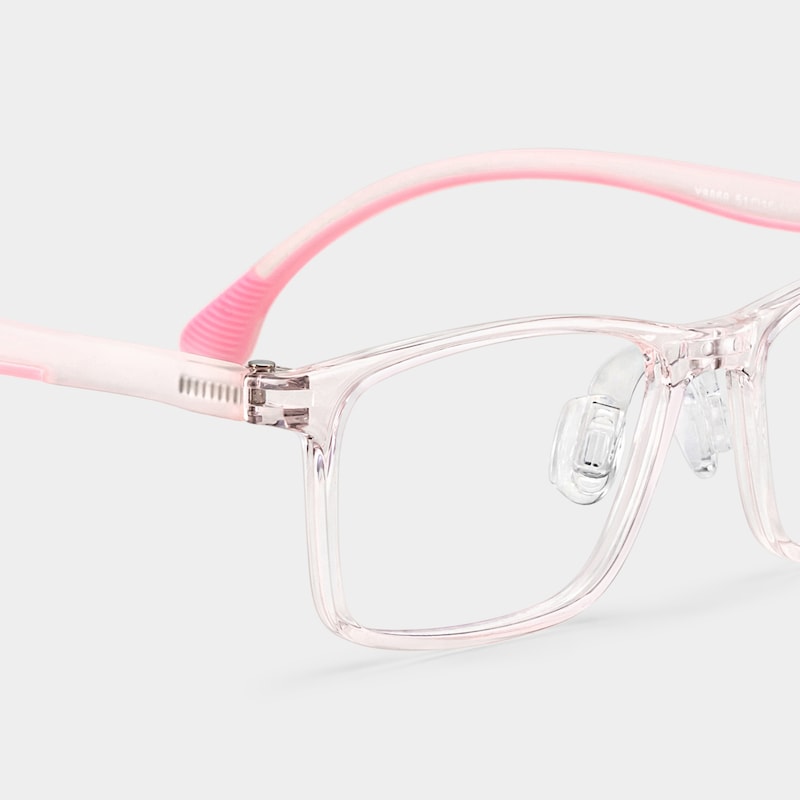 Sunny Rectangle Pink Frame Eyeglasses for Tween4