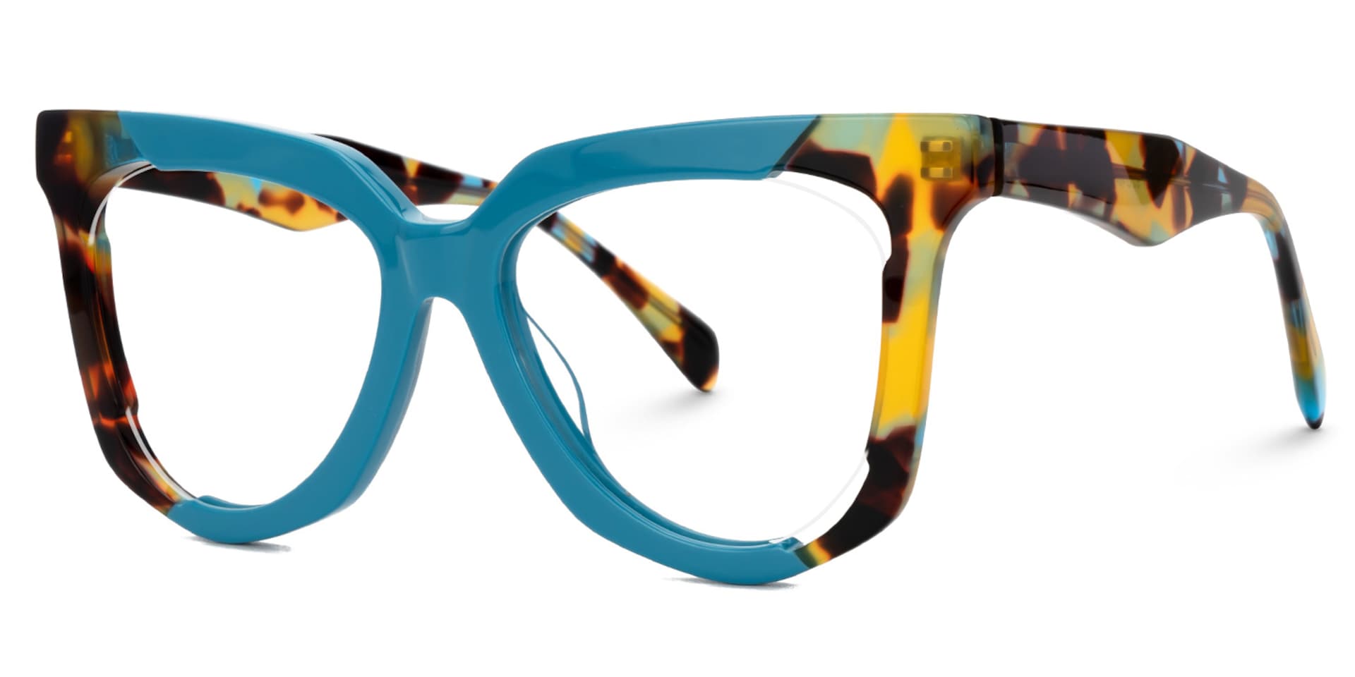 Busby Designer Eyeglasses in Butterfly Peacock-Blue Frame1