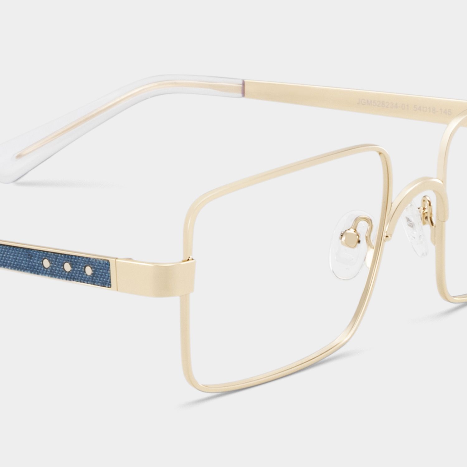 Gavin Eyeglasses in Rectangle Gold Frame | ZEELOOL5