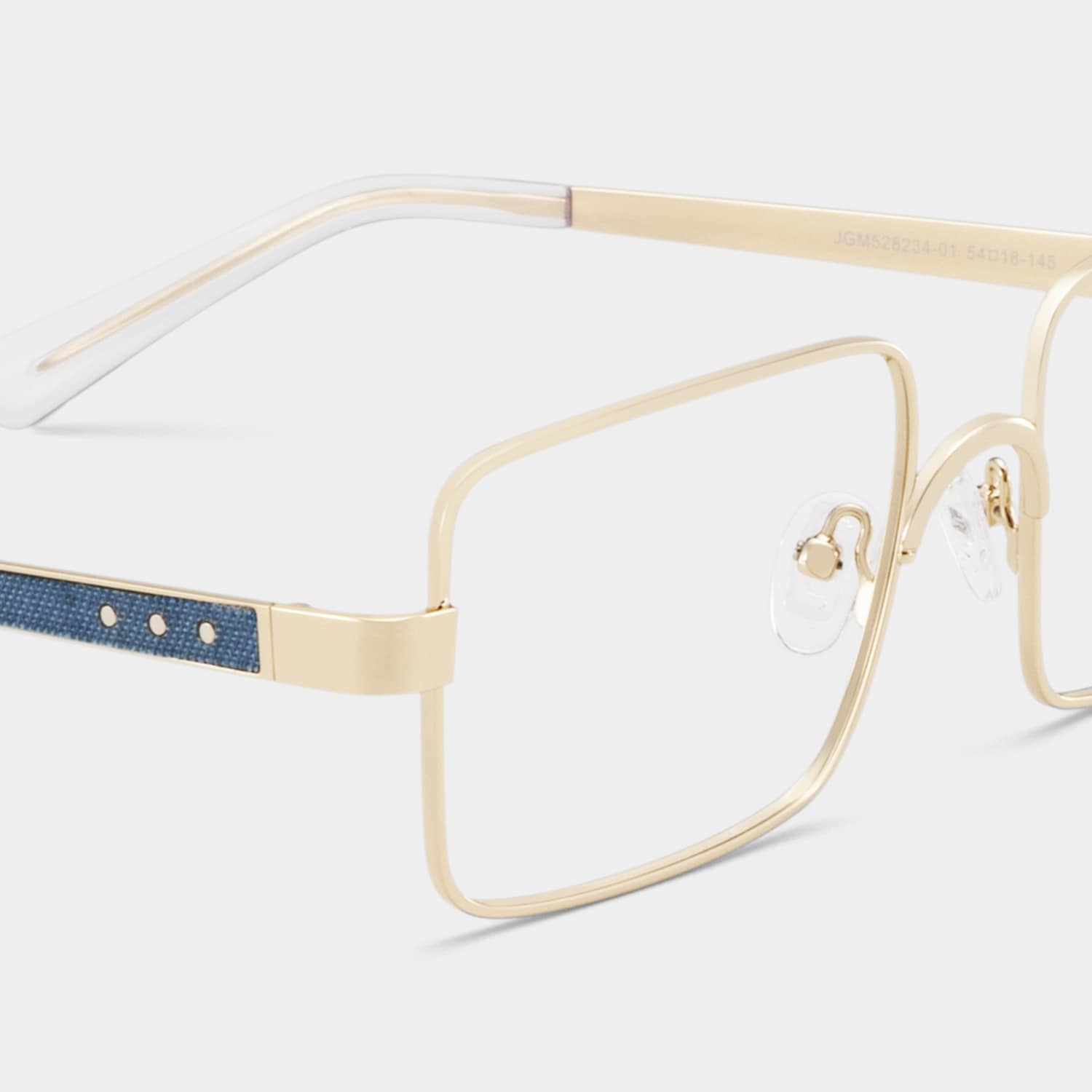 Gavin Rectangle Gold Glasses5