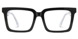 Hattie Rectangle Black Glasses1