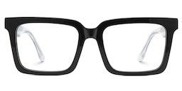 Hattie Rectangle Black Glasses1