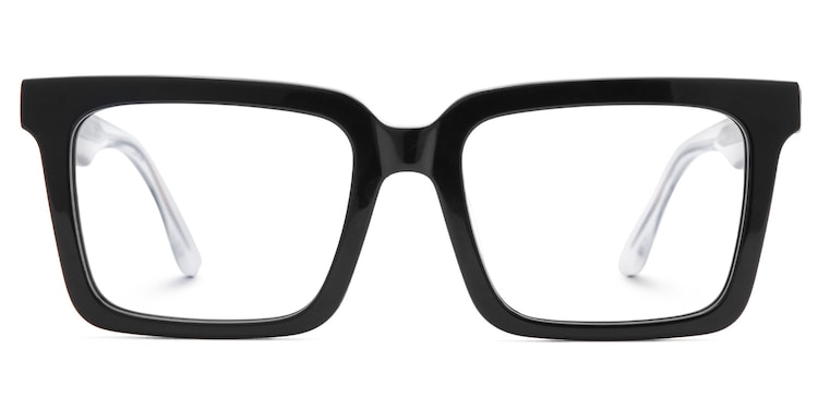 Hattie Rectangle Black Glasses