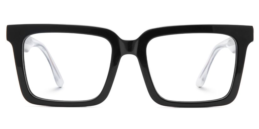 Hattie Rectangle Black Glasses