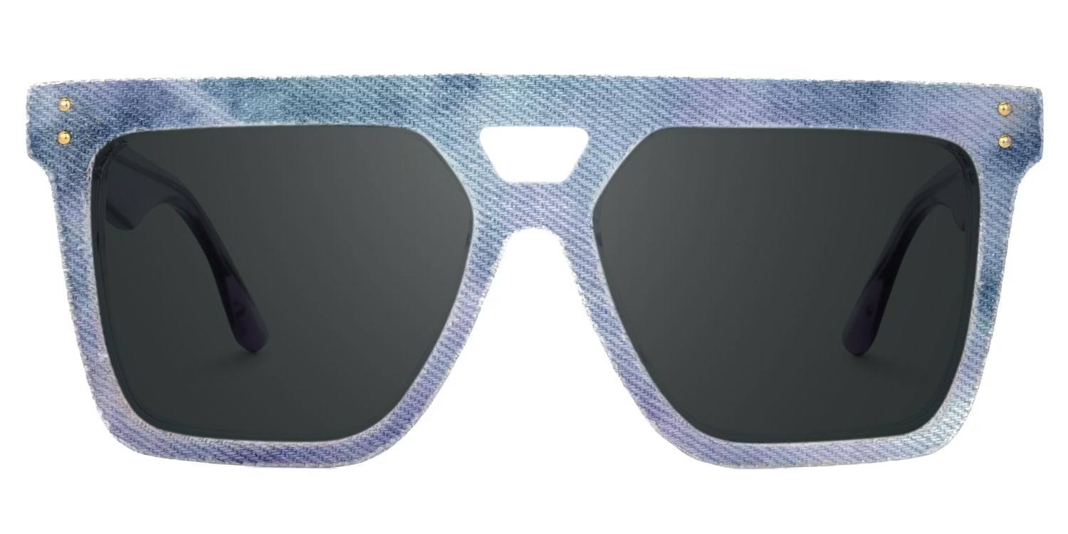 Rubin Blue Purple Denim Sunglasses | Zeelool0