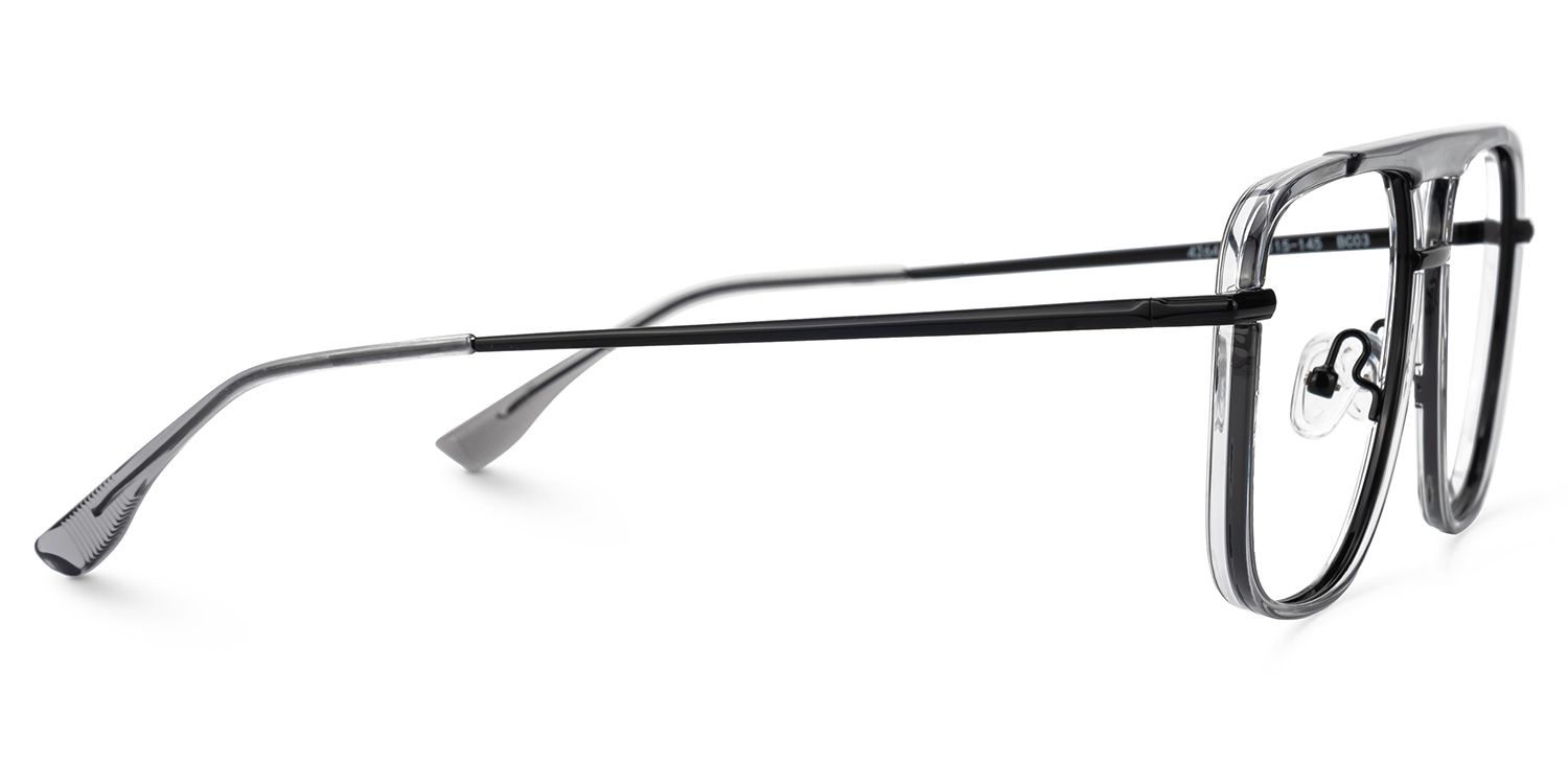 Caudle Gray Eyeglasses with Aviator Design2