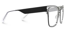 Dacarine Square Black-Silver Glasses2