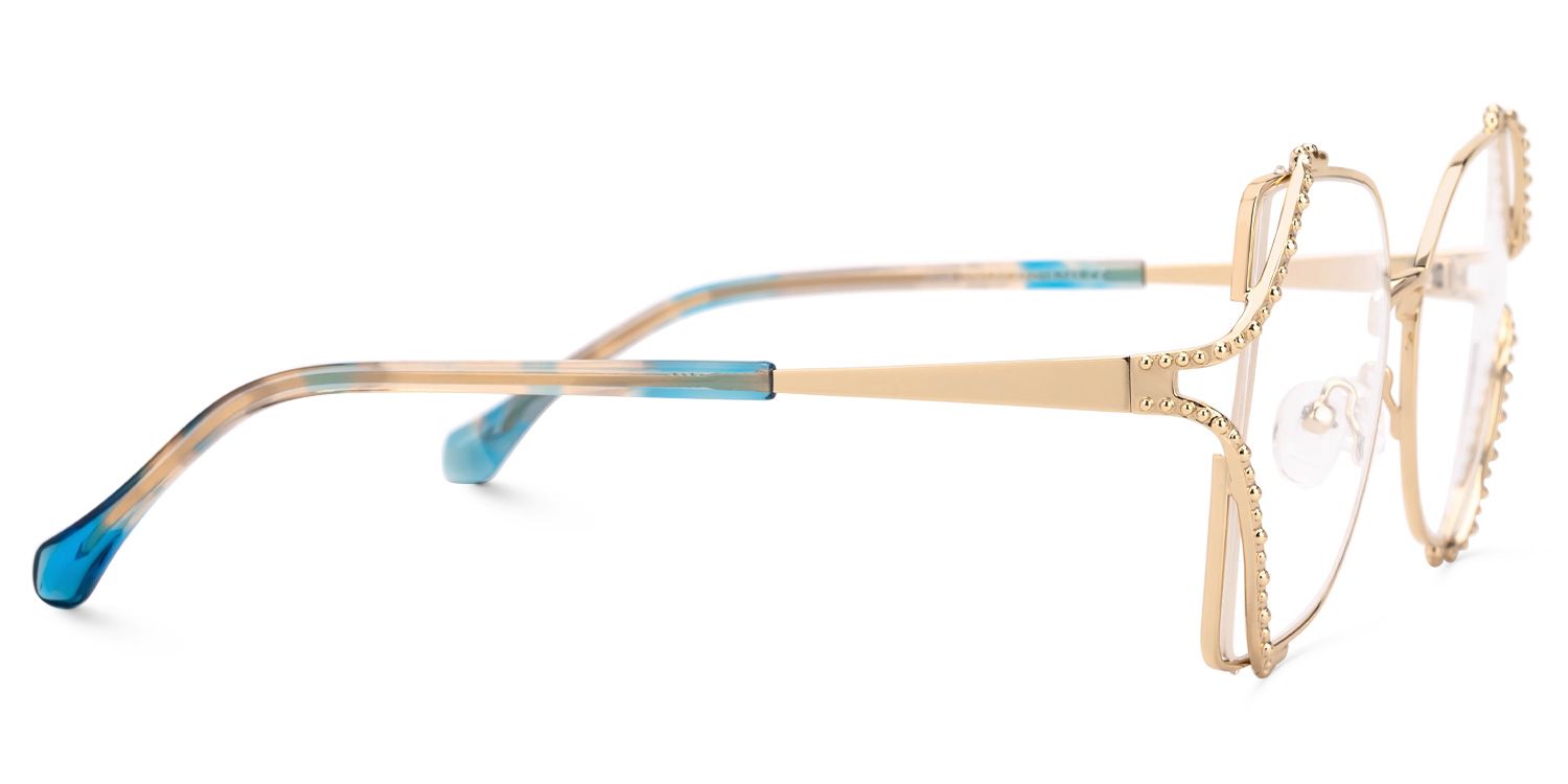 Mcconico Designer Eyeglasses in Butterfly Gold Frame2