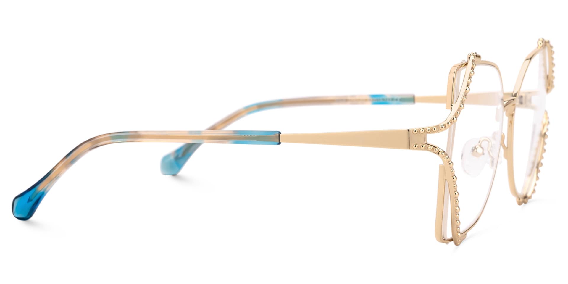 Mcconico Designer Eyeglasses in Butterfly Gold Frame2