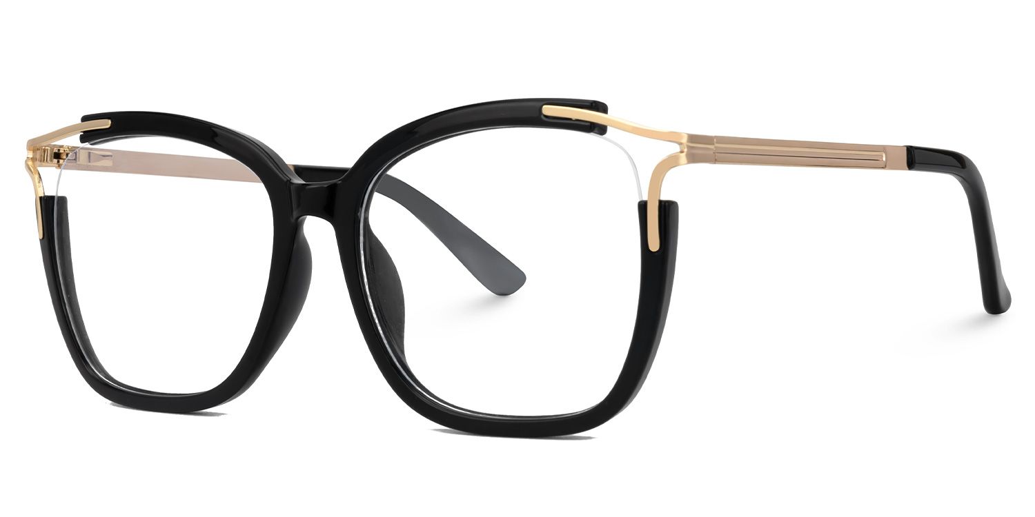 Spring hinges Sidibe Eyeglasses, Sidibe Black Glasses -Zeelool1