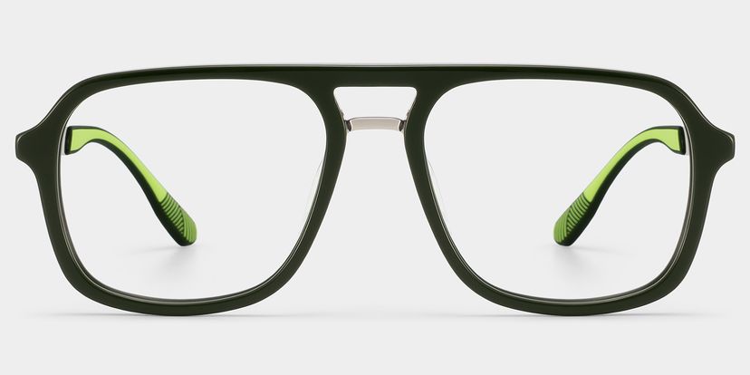 Ryder Green Aviator Glasses