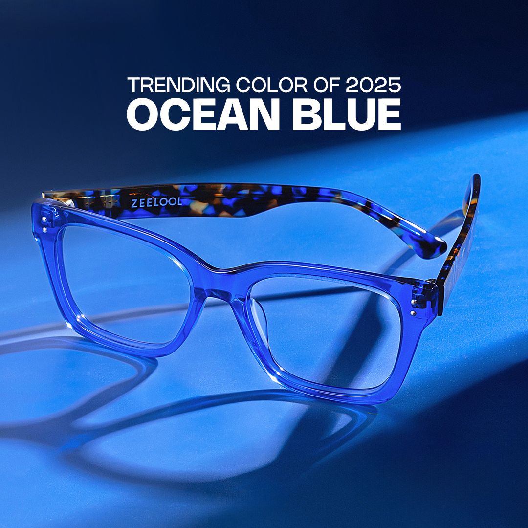 Gaydeh Transparent Blue Glasses With Rectangle Shape | Zeelool0