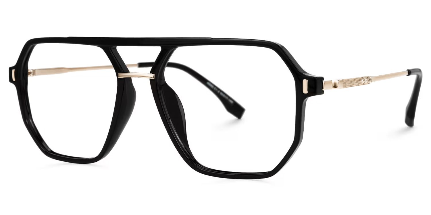 Aviator Lizbeth Black Glasses on sale -Zeelool Glasses1