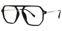 Lizbeth Aviator Black Glasses1