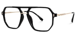 Lizbeth Aviator Black Glasses1