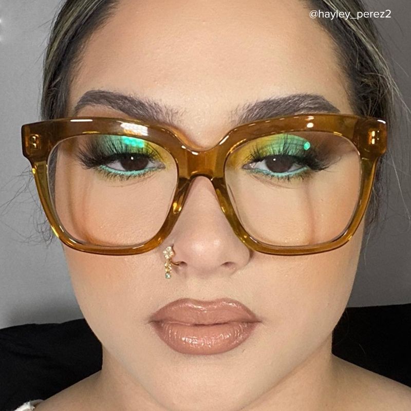 Xion Square Brown Glasses for Women and Men4