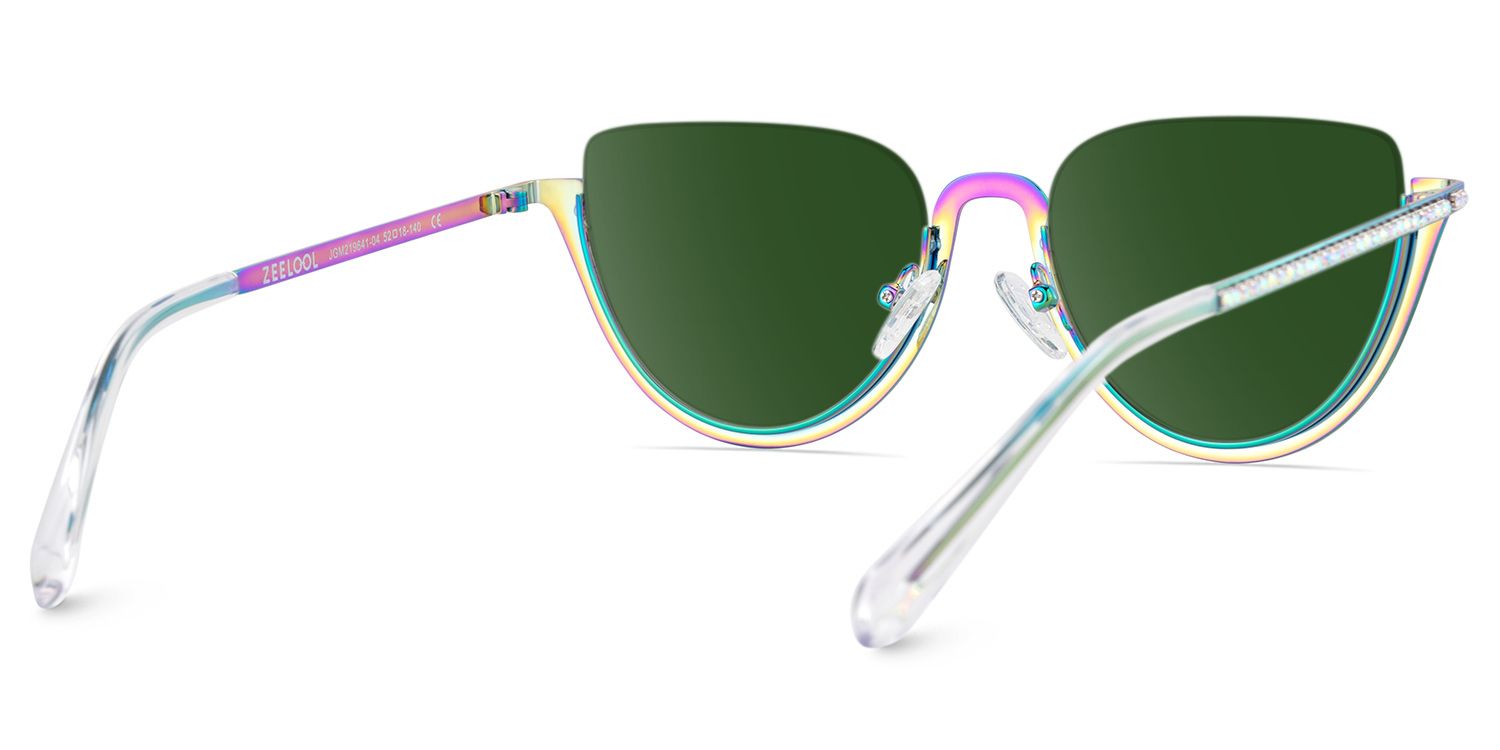 Half Frame Cat Eye Glasses With Shiny Diamonds4