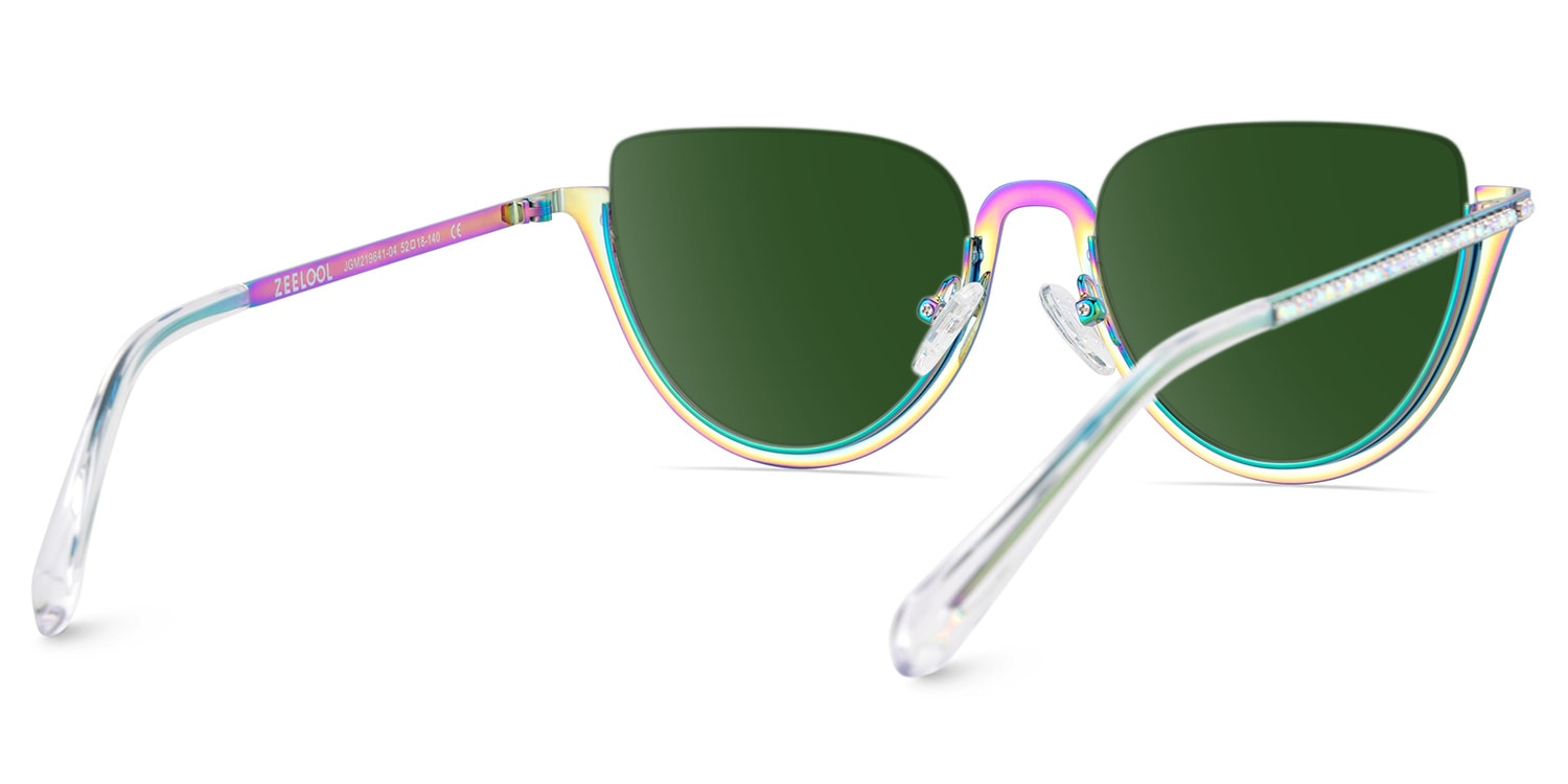 Half Frame Cat Eye Glasses With Shiny Diamonds4