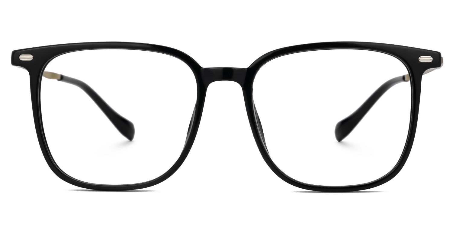 Mullen Thin Fake Black Glasses in Square Design0
