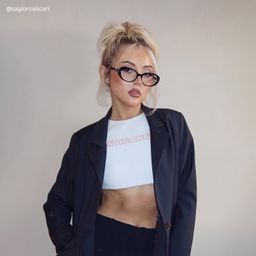 Lennon Black Oval Glasses6