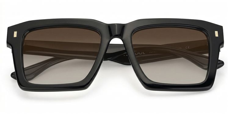 Kenish Square Black Glasses