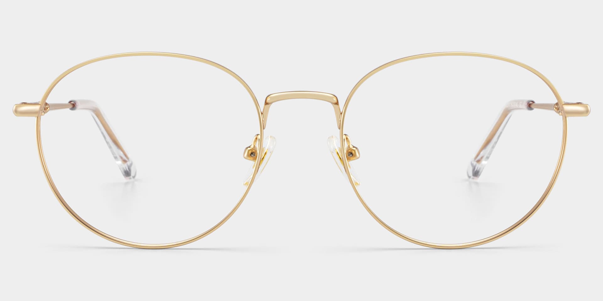 Ian Gold Frame Glasses with Round Frame Online | ZEELOOL1