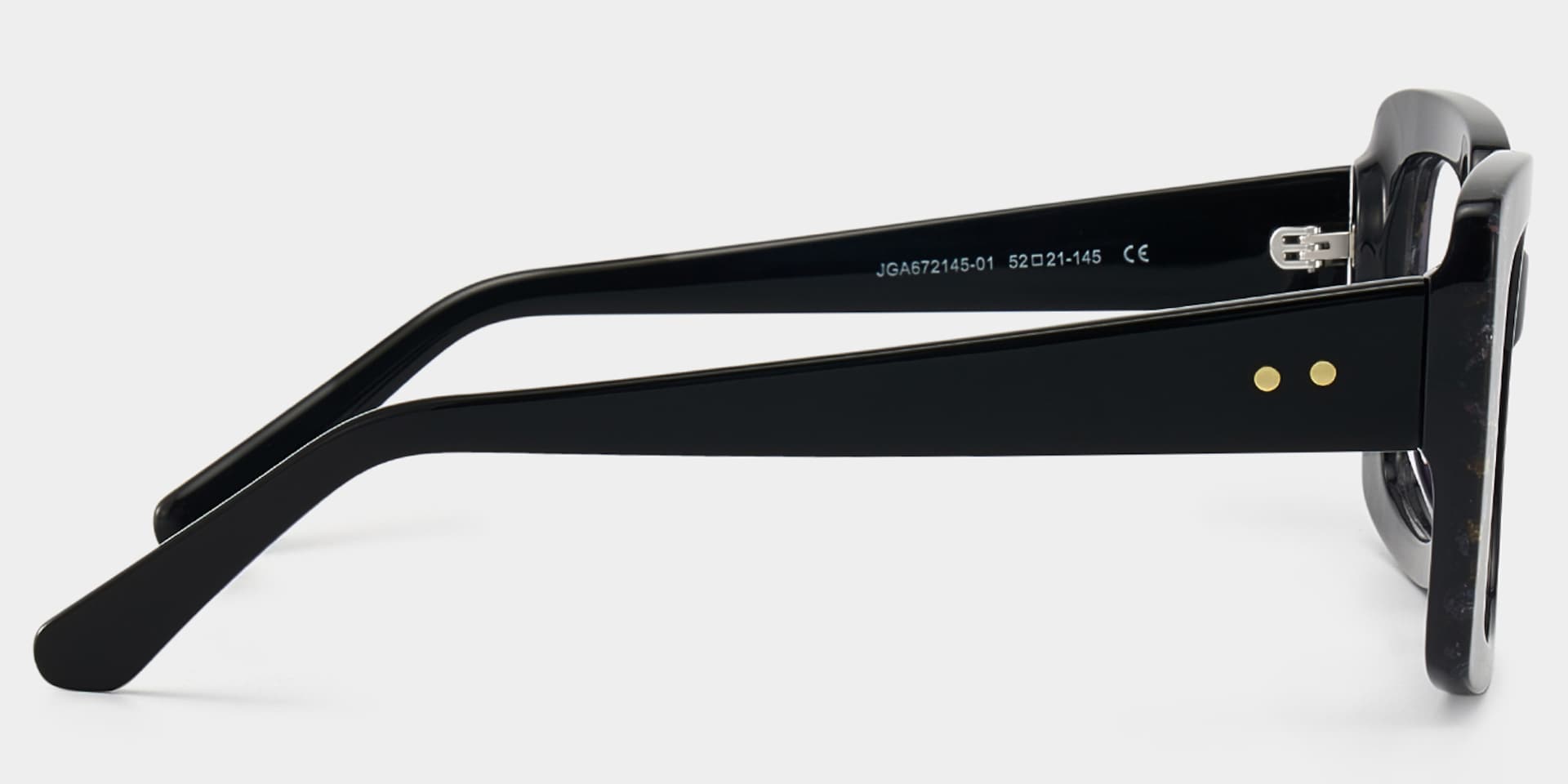 Sable Thick Black Square Frame Glasses with Colored Diamonds | ZEELOOL5