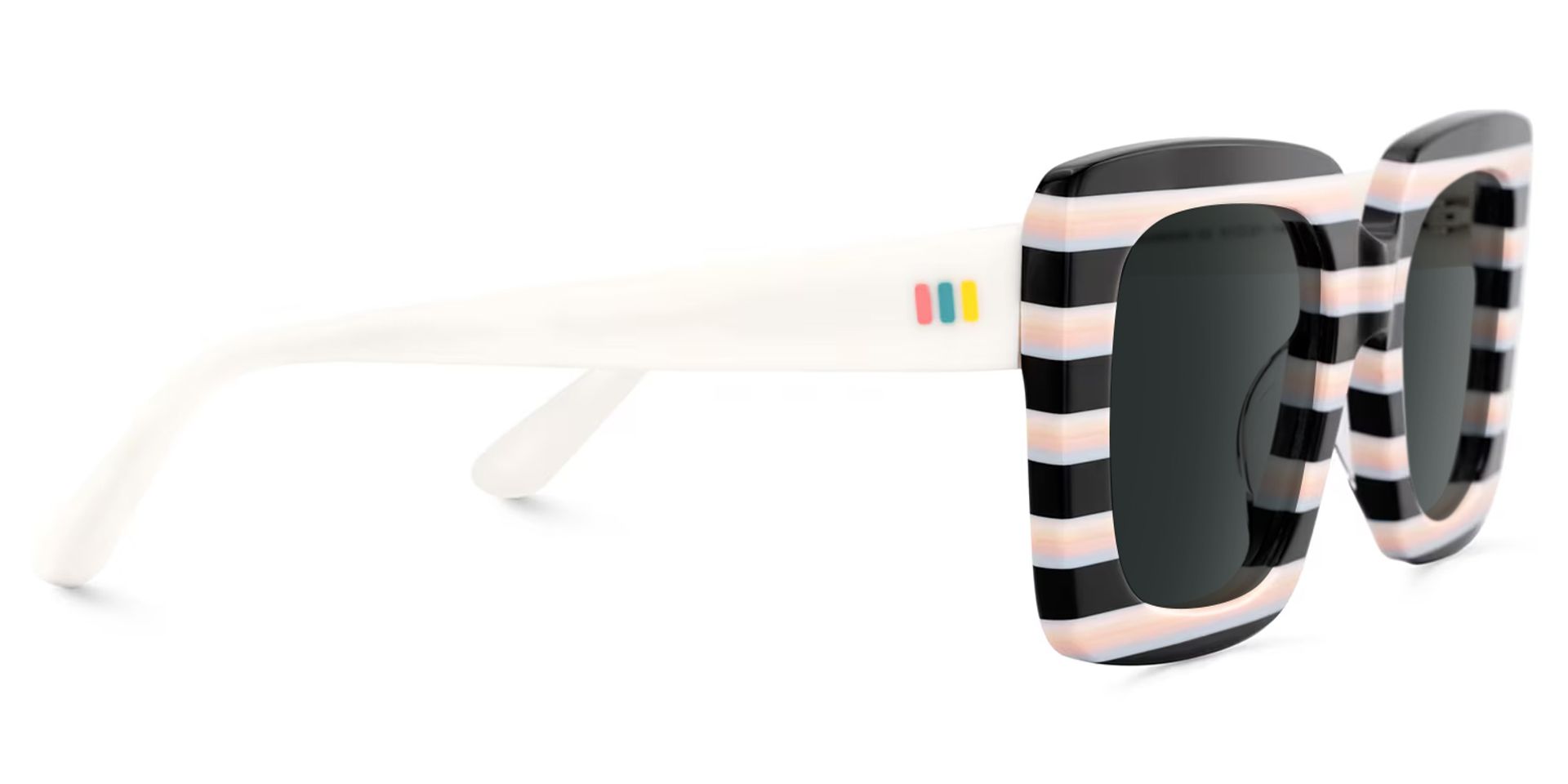 Dianna Rainbow Rectangle Thick Frame Sunglasses | Zeelool2