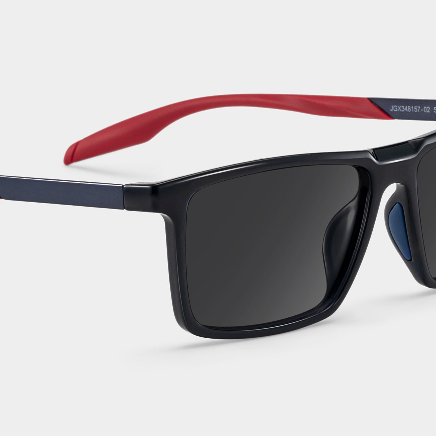 Active Blue Red Frame Glasses with Rectangle Frame Online | ZEELOOL4