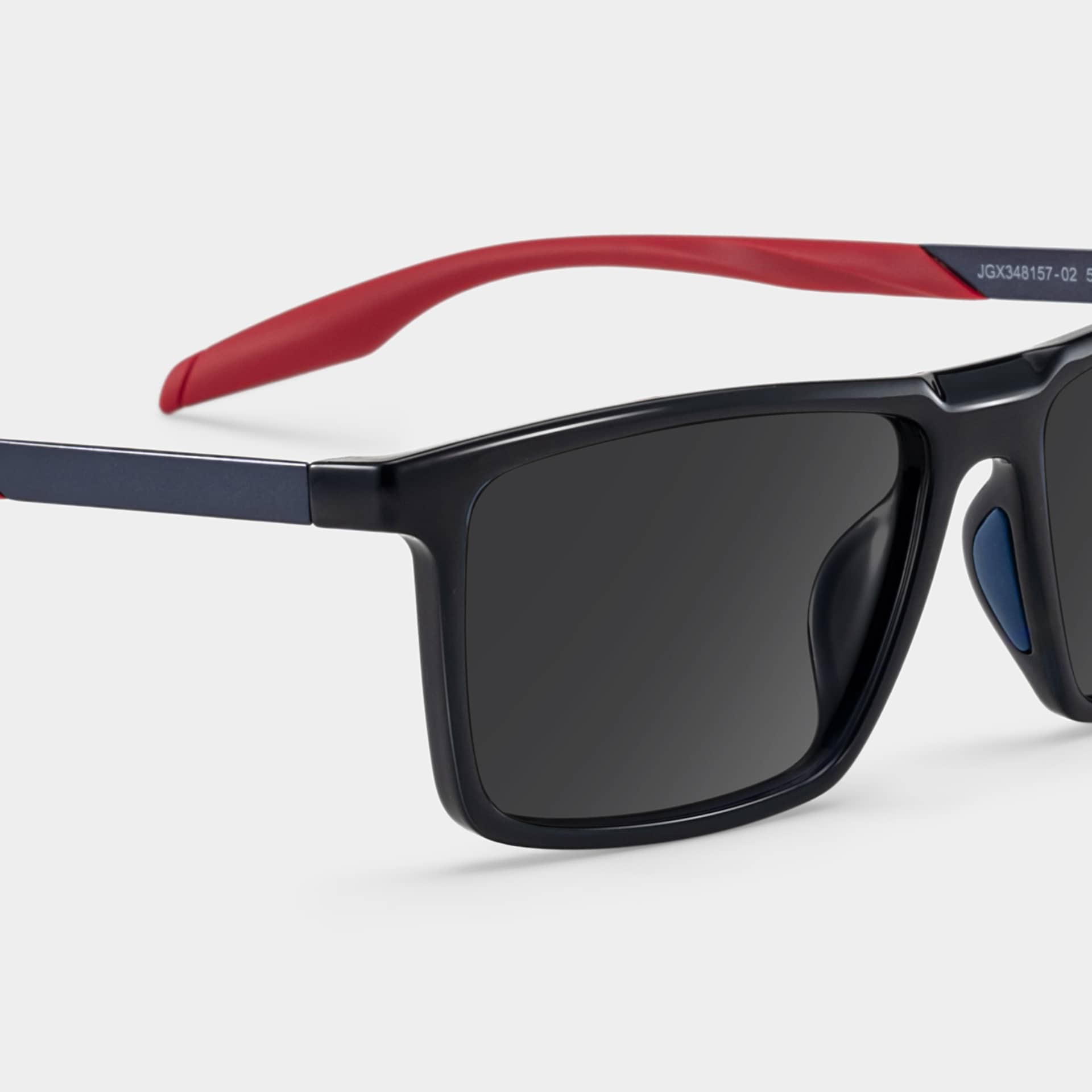 Active Blue Red Frame Glasses with Rectangle Frame Online | ZEELOOL4
