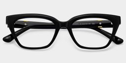 Quincy Black Cat-eye Glasses2