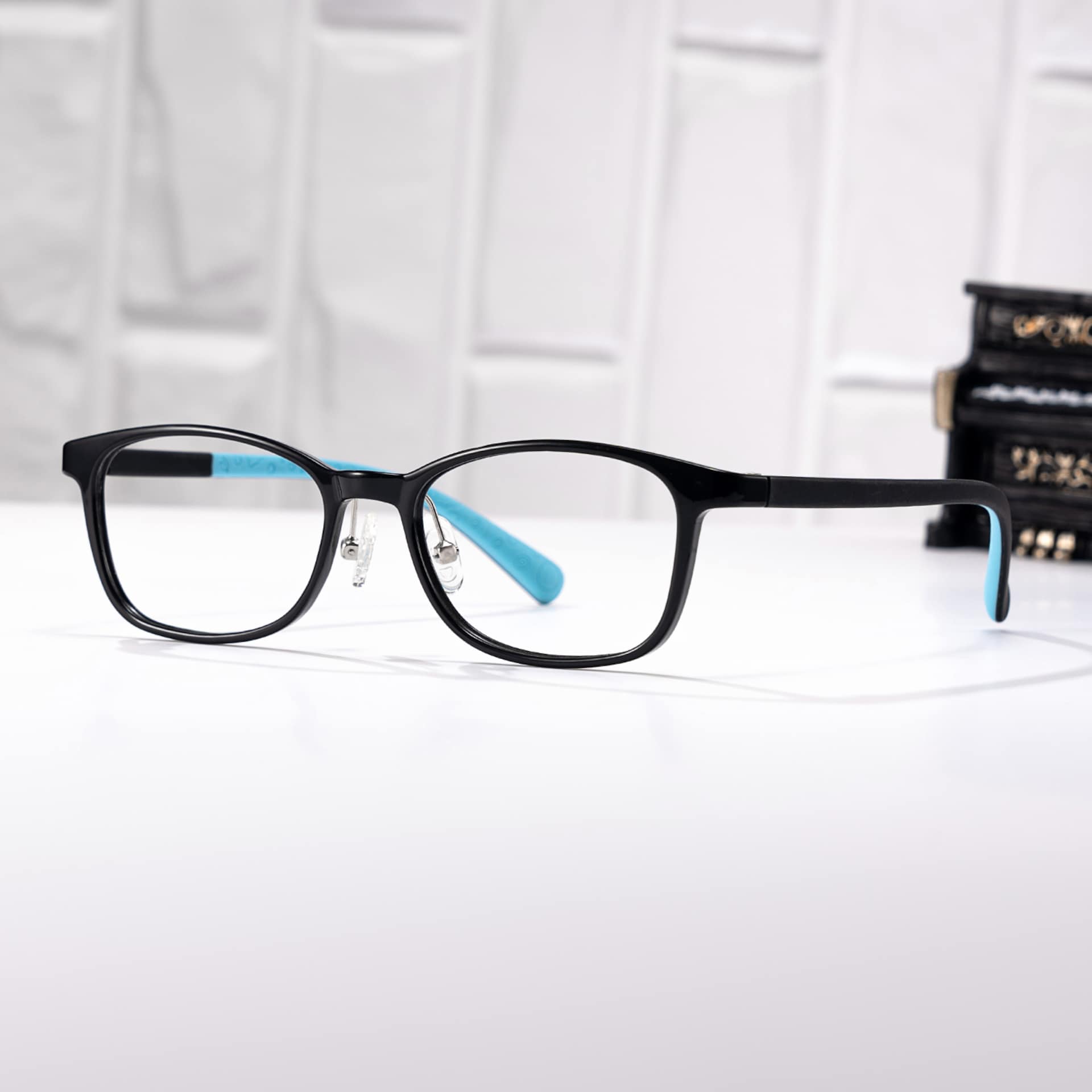 Kids Rectangle Rehse Glasses with Cute Style -Zeelool0