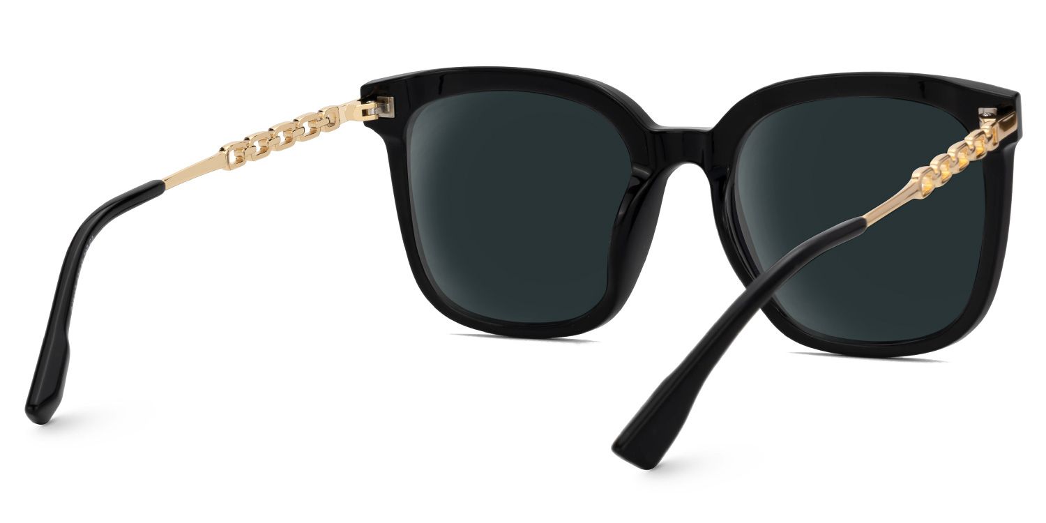 Tammie Square Black Prescription Sunglasses | ZEELOOL3