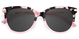 Mailyn Round Pink Tortoise Glasses1