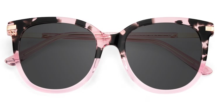 Mailyn Round Pink Tortoise Glasses