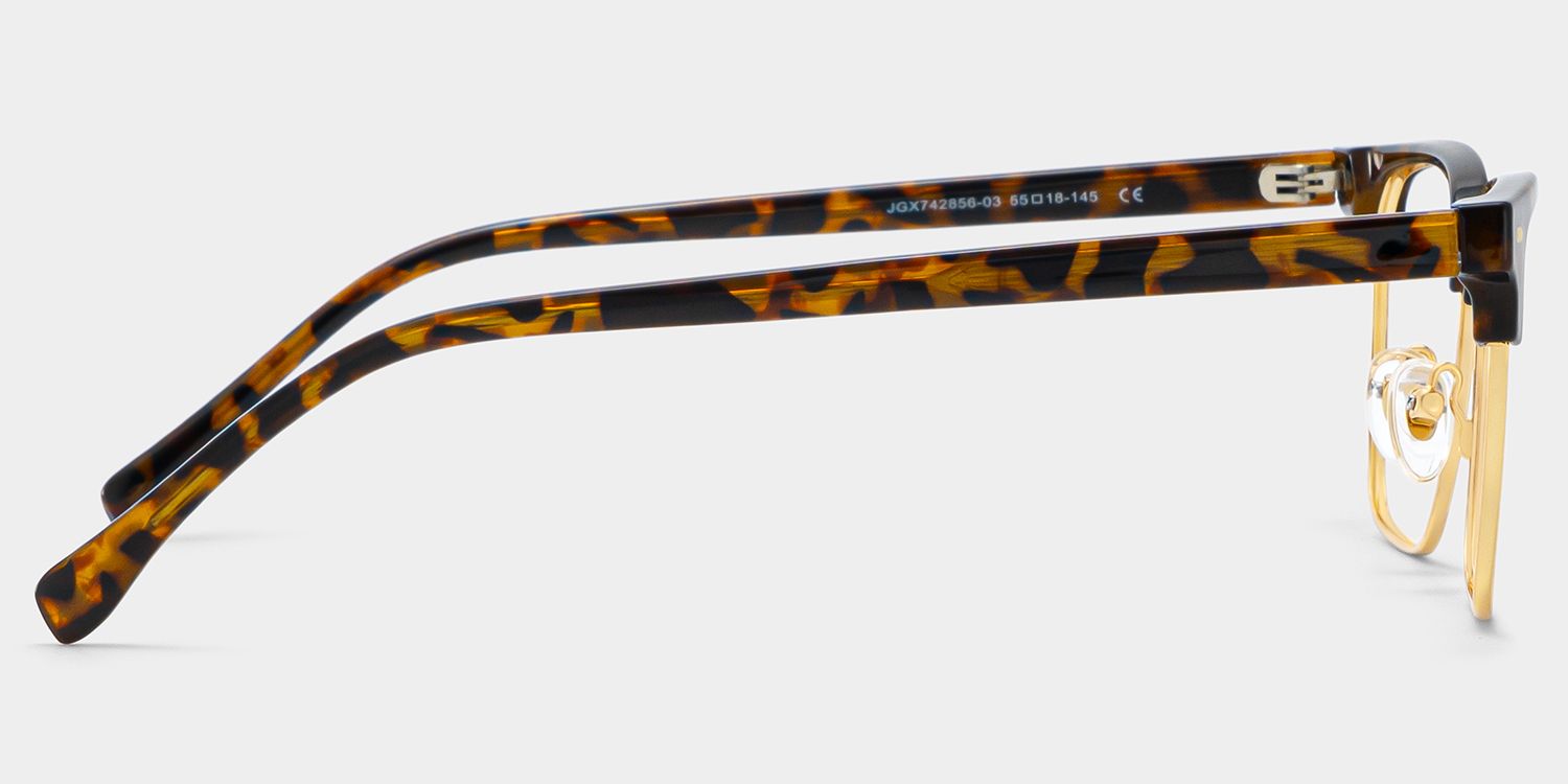 Braidsby Tortoise Browline Mixed Frame Glasses for Men | ZEELOOL