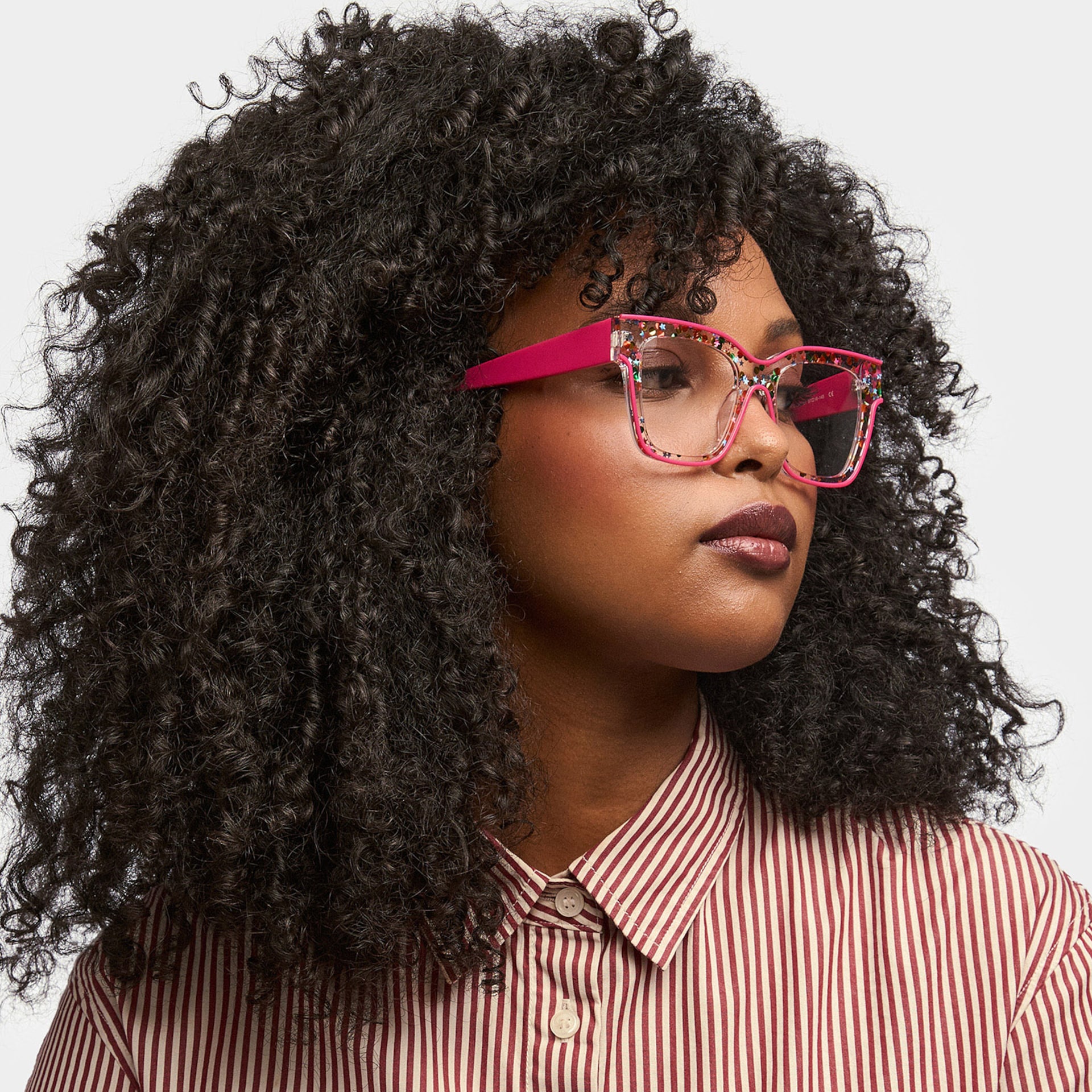 Zerica Eyeglasses in Square Red Rose Eyeglasses | Zeelool1
