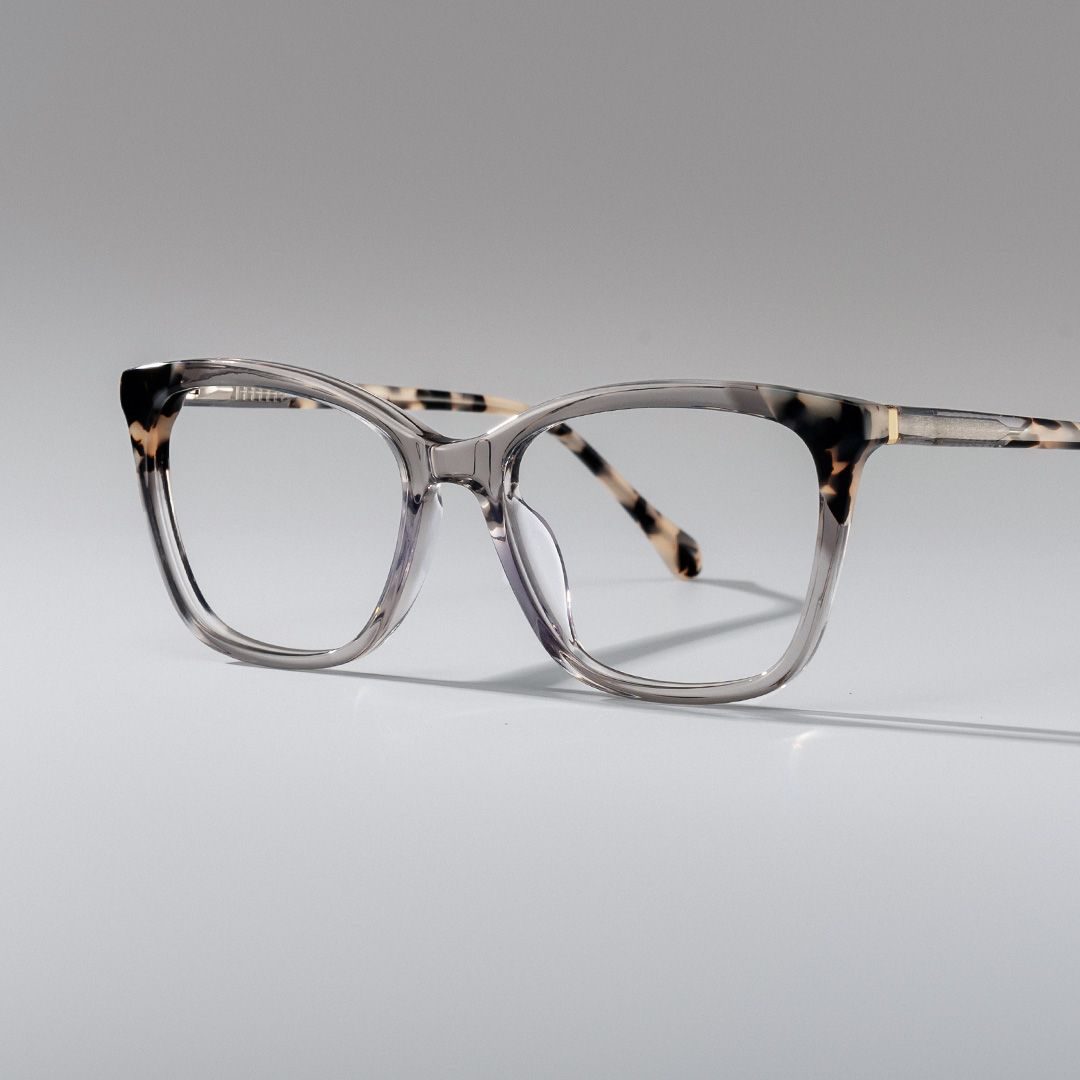 Juno Rectangle Gray Frame Eyeglasses for Woman| ZEELOOL0